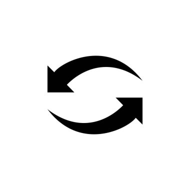 Ok simgesinin İmaj Vektörü grafiği. Yön, yön bulma, tazeleme vs. için uygun.