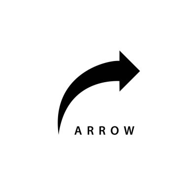 Ok simgesinin İmaj Vektörü grafiği. Yön, yön bulma, tazeleme vs. için uygun.