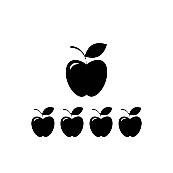 Illustration Graphique Vectoriel Icône Pomme Convient Pour Les Aliments Bio — Image vectorielle