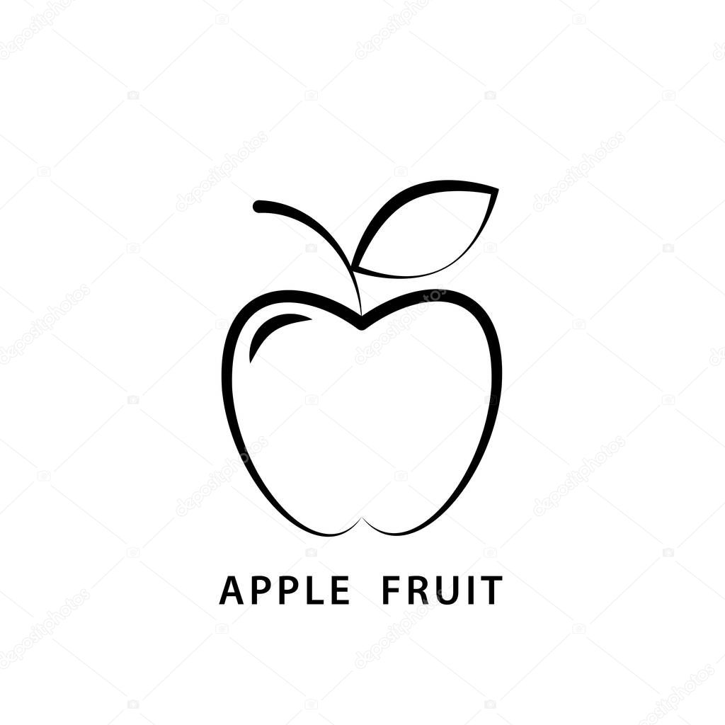 Illustration Vector graphic of apple icon. Fit for food, organic, diet, fresh, healthy etc.