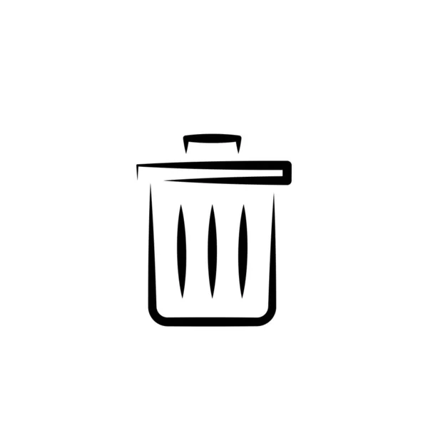 Illustration Vektorgrafik Des Mülleimer Symbols Fit Für Müll Müll Naturschutz — Stockvektor