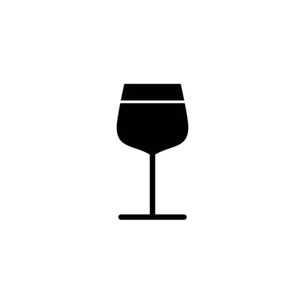 Ilustrační Vektorová Grafika Ikony Vinného Skla Vhodné Pro Alkohol Bar — Stockový vektor