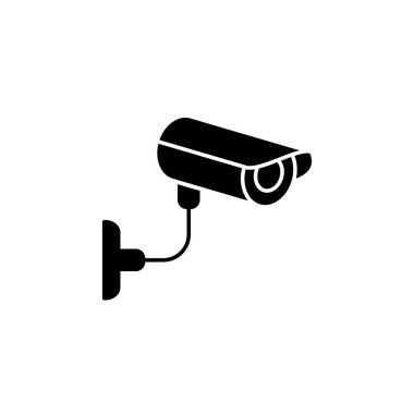 CCTV simgesinin İllüstrasyon Vektörü grafiği. Güvenlik, gözetim, koruma, izleme, izleme vesaire için uygun.