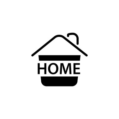 Ev simgesinin İmaj Vektörü grafiği. Ev için uygun, gayrimenkul, konut, kulübe, vs..