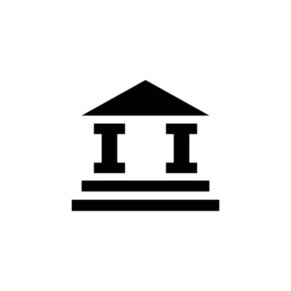 Ilustración Gráfico Vectorial Del Icono Del Edificio Bancario Ajuste Para — Archivo Imágenes Vectoriales
