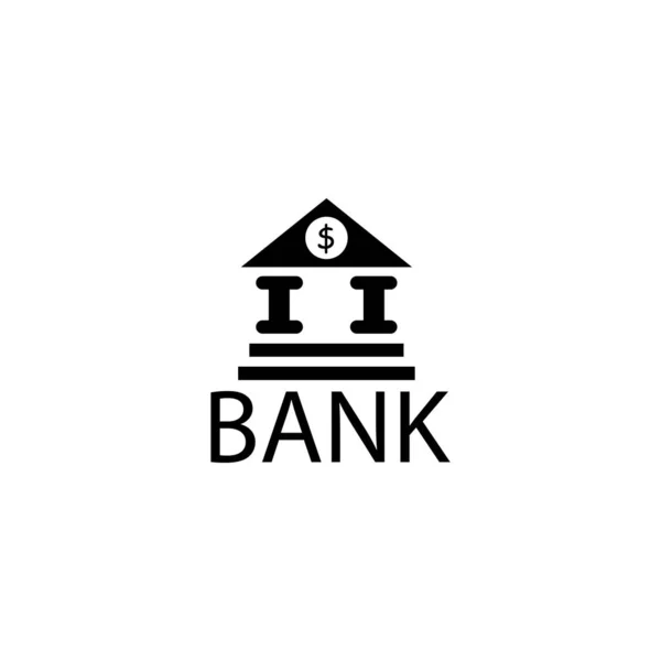 Ilustración Gráfico Vectorial Del Icono Del Edificio Bancario Ajuste Para — Vector de stock
