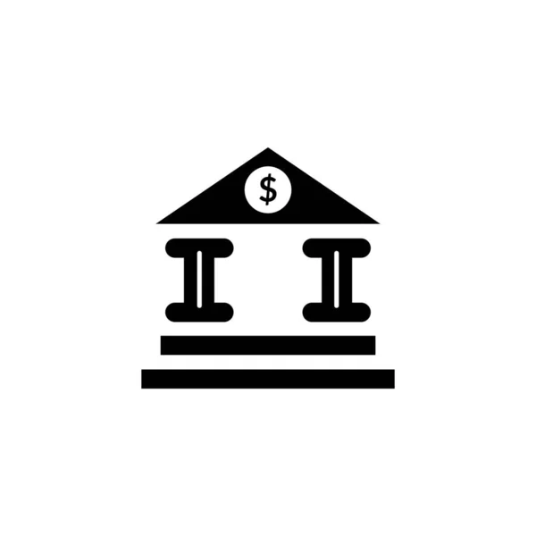 银行大楼图标的说明性矢量图形 适合投资 商业等 — 图库矢量图片