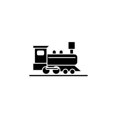 Tren simgesinin İllüstrasyon Vektörü grafiği. Ulaşım, metro, demiryolu vs. için uygun.