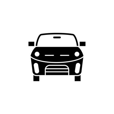 Araba simgesinin görsel vektör grafiği. Araç, ulaşım, otomobil, trafik vs. için uygun.