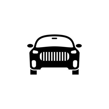 Araba simgesinin görsel vektör grafiği. Araç, ulaşım, otomobil, trafik vs. için uygun.