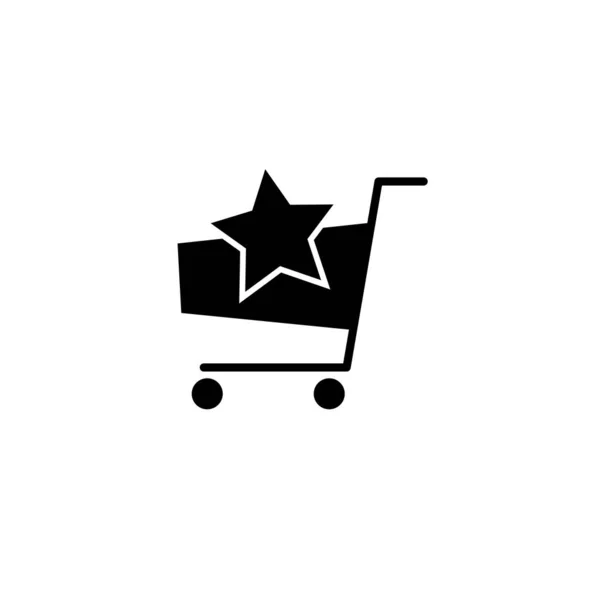 Illustration Vector Graphic Shopping Cart Icon Fit Retail Commerce Store — Stock Vector