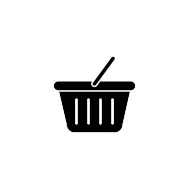 Alışveriş ikonunun İllüstrasyon Vektörü grafiği. Alışveriş sepetine uygun.