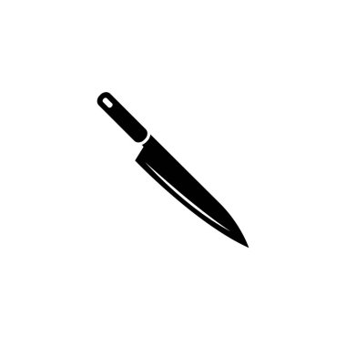 Yemek pişirme bıçağı ikonunun çizim vektörü grafiği. Aşçı, restoran, mutfak gereçleri vs. için uygun.