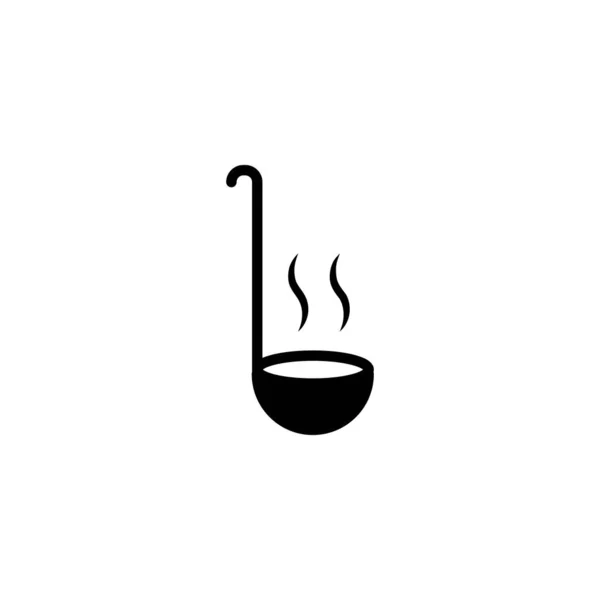 Illustration Vektorgrafik Des Schöpfkellen Symbols Geeignet Zum Kochen Suppen Geschirr — Stockvektor