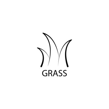 Çim simgesinin çizim vektörü grafiği. Doğa, bitki, bahçe, arka plan vs. için uygun.