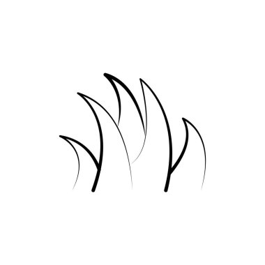 Çim simgesinin çizim vektörü grafiği. Doğa, bitki, bahçe, arka plan vs. için uygun.