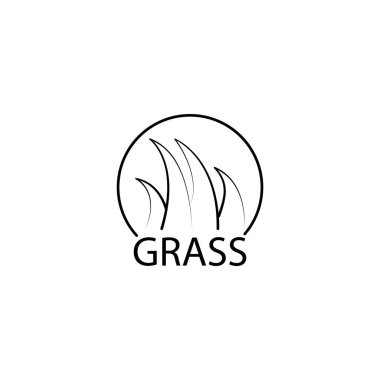 Çim simgesinin çizim vektörü grafiği. Doğa, bitki, bahçe, arka plan vs. için uygun.