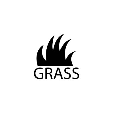 Çim simgesinin çizim vektörü grafiği. Doğa, bitki, bahçe, arka plan vs. için uygun.