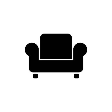 Kanepe ikonunun illüstrasyon vektörü grafiği. İç mekan, mobilya, dekorasyon vs. için uygun.