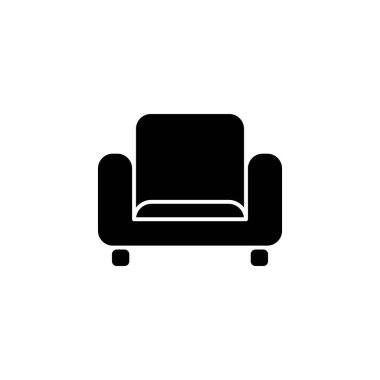 Kanepe ikonunun illüstrasyon vektörü grafiği. İç mekan, mobilya, dekorasyon vs. için uygun.