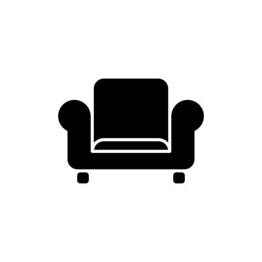 Kanepe ikonunun illüstrasyon vektörü grafiği. İç mekan, mobilya, dekorasyon vs. için uygun.