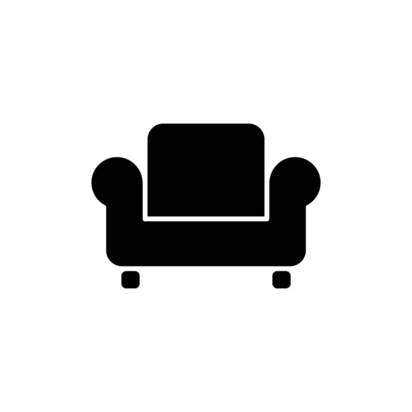 Illustration Vector Graphic Sofa Icon Fit Interior Furniture Decorate Etc — Stock Vector