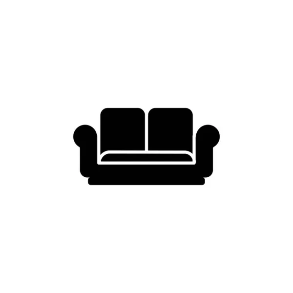 Illustration Vector Graphic Sofa Icon Fit Interior Furniture Decorate Etc — Stock Vector