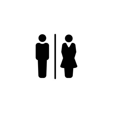 Tuvalet simgesinin illüstrasyon vektörü grafiği. WC, hijyenik, tuvalet vs. için uygun.