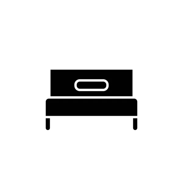 Ilustración Vector Gráfico Del Icono Cama Ajuste Para Dormitorio Sueño — Vector de stock