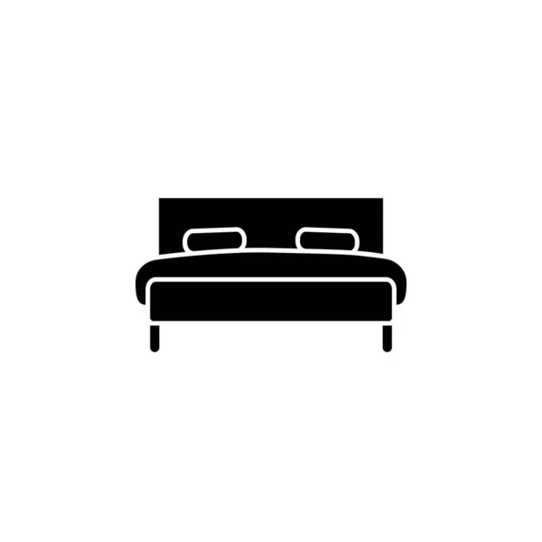 Иллюстрация Векторная Графика Иконки Кровати Подходит Спальни Сна Мебели — стоковый вектор