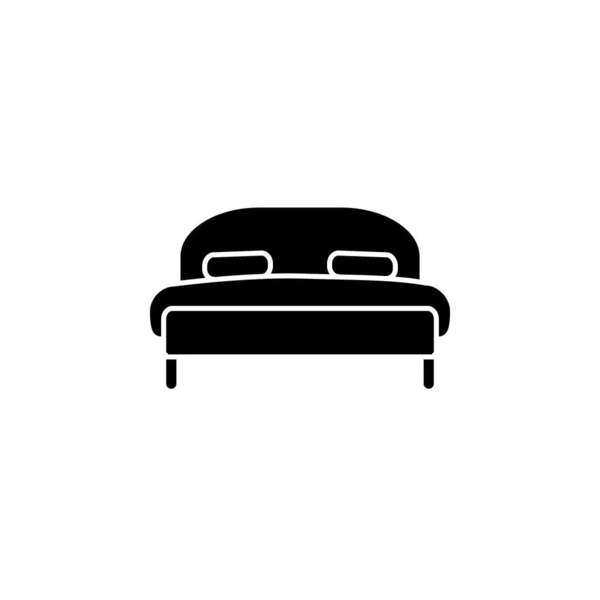 Yatak Ikonunun Illüstrasyon Vektörü Grafiği Yatak Odası Uyku Mobilya Için — Stok Vektör