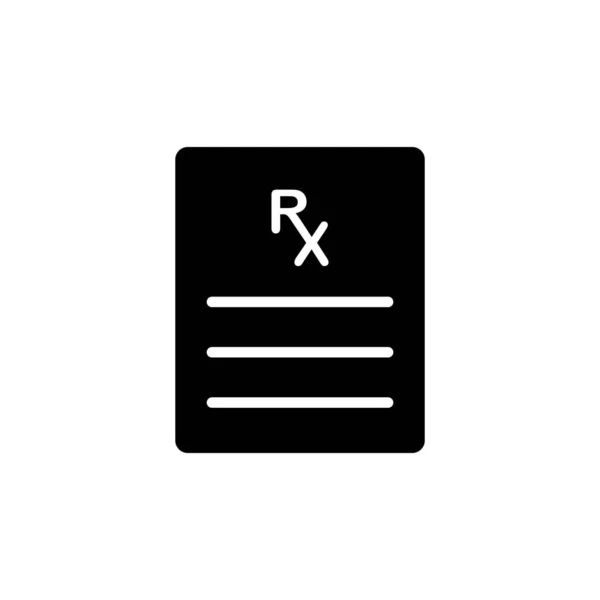 Ilustración Vector Gráfico Del Icono Prescripción Ajuste Para Médico Droga — Vector de stock