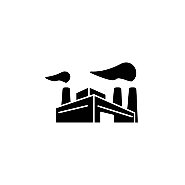 Illustration Vektorgrafik Des Fabriksymbols Fit Für Strom Industrie Bau Raffinerie — Stockvektor