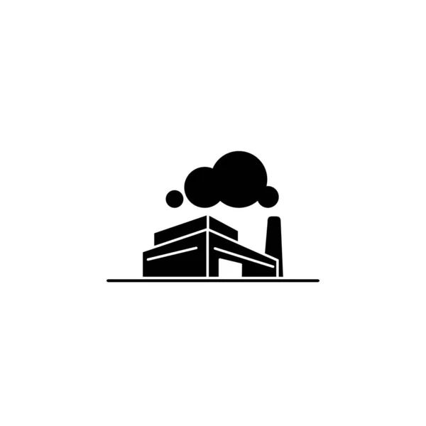 Fabrika ikonunun İmaj Vektörü grafiği. Güç, endüstri, inşaat, rafineri vs. için uygun.