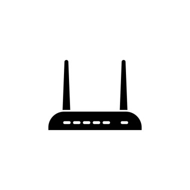 Yönlendirici simgesinin İllüstrasyon Vektörü grafiği. Kablosuz, internet, ağ, şebeke vb için uygun.