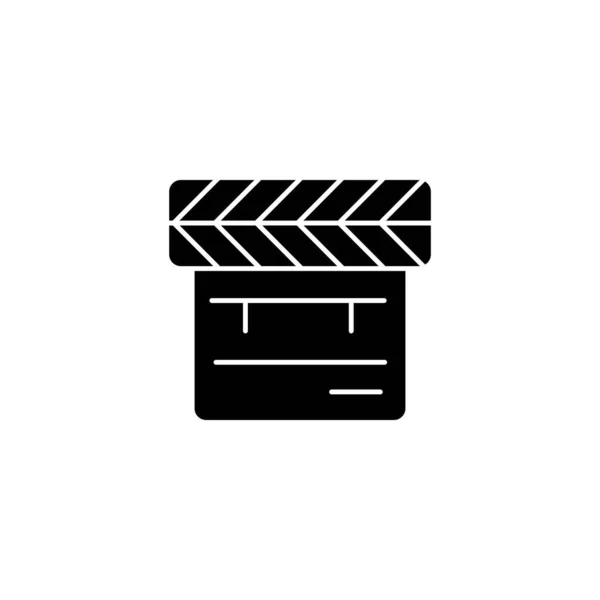 Illustratie Vectorgrafiek Van Clapper Icoon Geschikt Voor Film Film Cinematografie — Stockvector