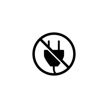 Elektrik prizi simgesinin İmaj Vektörü grafiği. Elektrik, soket, kablo vs. için uygun.