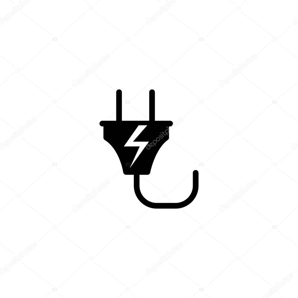Illustration Vector graphic of power plug icon. Fit for electric, socket, cable etc.