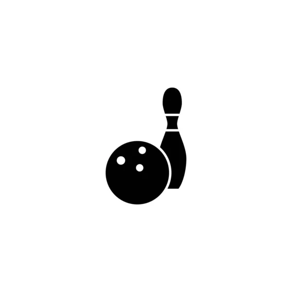Illustration Vector Graphic Bowling Icon Template — Stock Vector