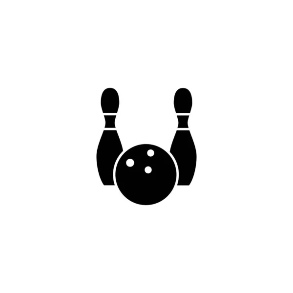 Illustration Vektorgrafik Der Bowling Ikone Vorlage — Stockvektor