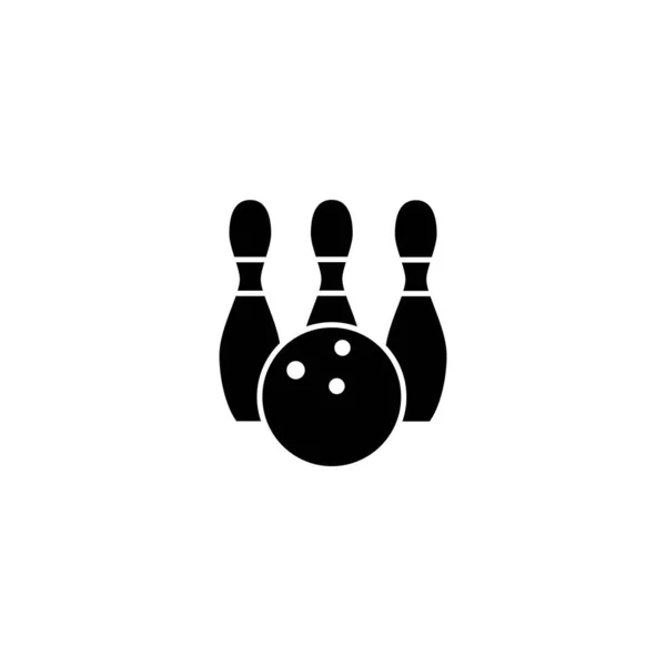 Illustration Vektorgrafik Der Bowling Ikone Vorlage — Stockvektor