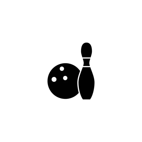 Illustration Vektorgrafik Der Bowling Ikone Vorlage — Stockvektor