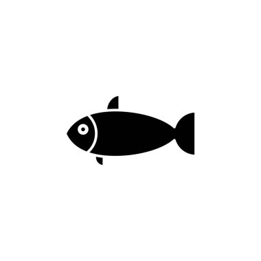 Balık simgesi şablonunun Çizim Vektörü grafiği