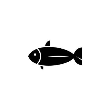 Balık simgesi şablonunun Çizim Vektörü grafiği