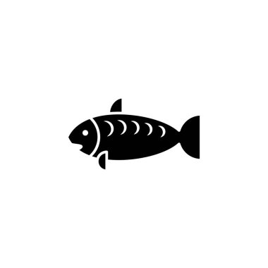 Balık simgesi şablonunun Çizim Vektörü grafiği