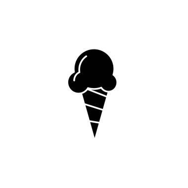Dondurma simgesi şablonunun İllüstrasyon Vektörü grafiği