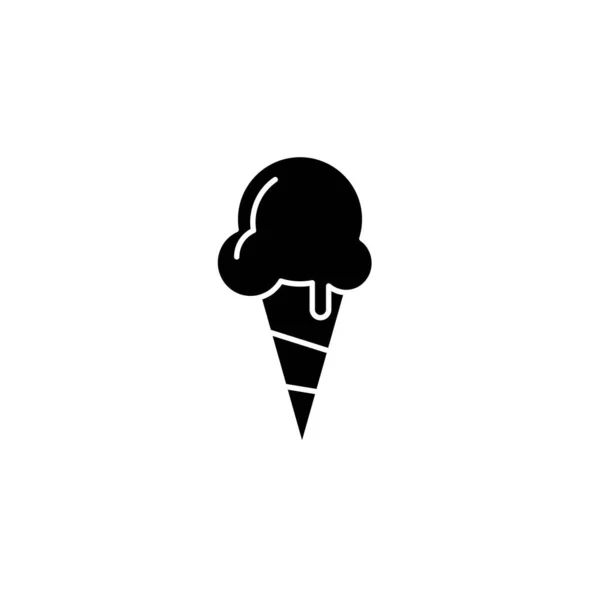 Векторный Рисунок Шаблона Иконки Мороженого — стоковый вектор