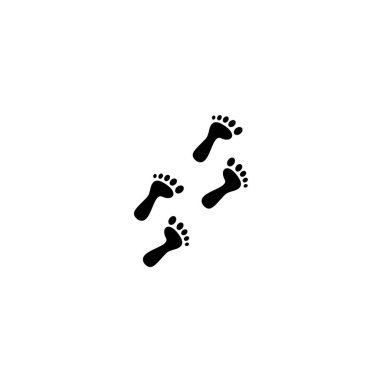 Ayak izi ikonu şablonunun İllüstrasyon Vektörü grafiği