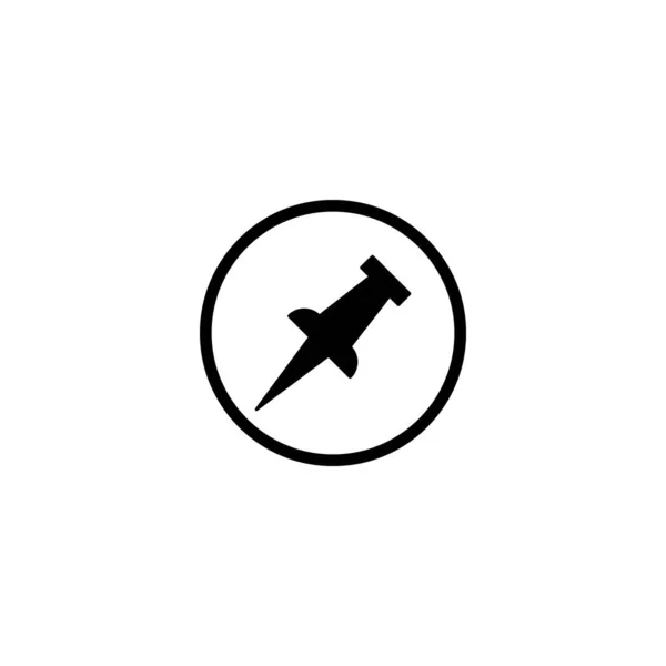 Ilustracja Wektorowa Grafika Szablonu Ikony Push Pin — Wektor stockowy