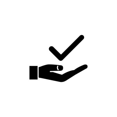 El hareketlerinin resimleme vektörü grafiği onaylanmış simge